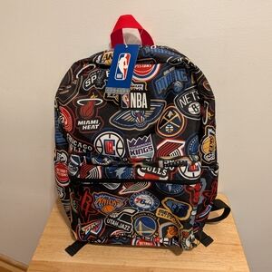 NBA Kids Backpack - Black with Multicolor Team Logos